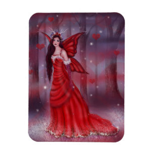 Aneira valentine fairy by Renee Lavoie Magnet