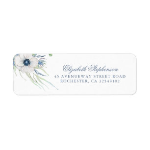 Anemone and Dusty Blue Thistle Modern Elegant