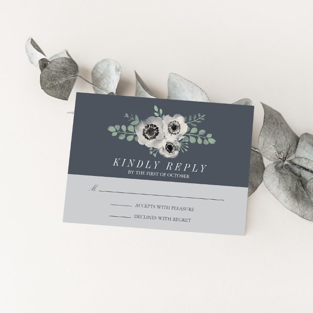 Anemone and Eucalyptus Wedding RSVP Response (Creator Uploaded)