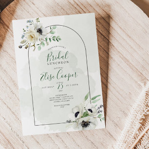 Anemone Bouquet Arch Bridal Shower Invitation