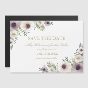 Anemone Bouquet Magnetic Save the Date Invitation