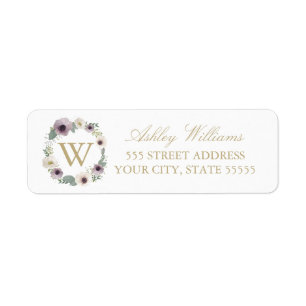 Anemone Bouquet Return Address Labels