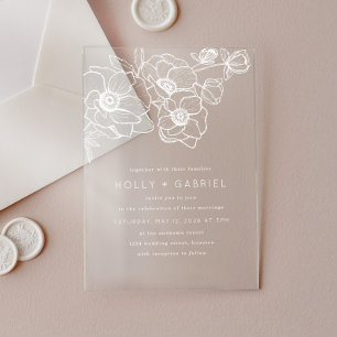 Anemone Bouquet Wedding Invitation