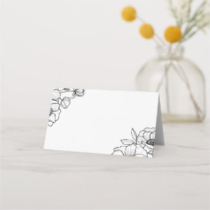 Anemone Bouquet Wedding Place Card