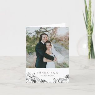 Anemone Bouquet Wedding Thank You Card
