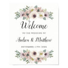 Anemone Bouquet Wedding Welcome Sign