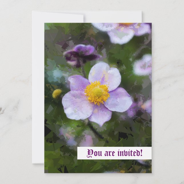 Anemone Custom Invitation (Front)