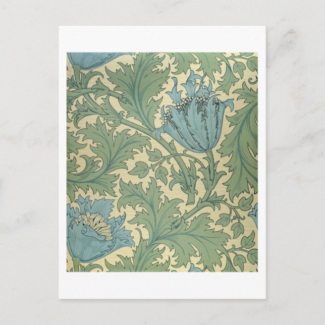 'Anemone' design (textile) Postcard (Front)