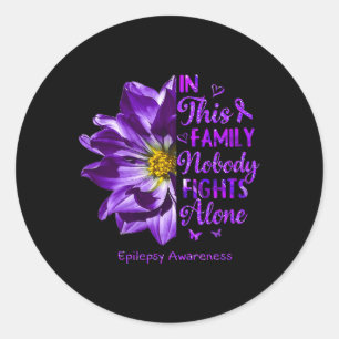 Anemone Epilepsy Awareness Costumes Nobody Fights  Classic Round Sticker
