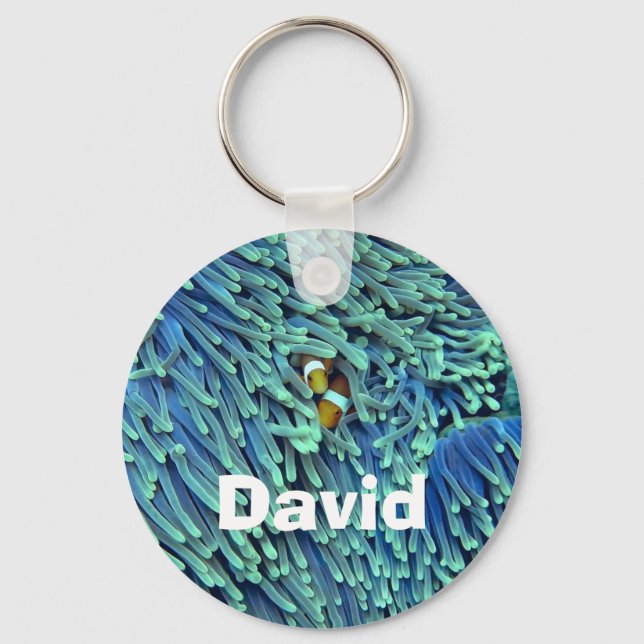 Anemone Fish Sea Themed Ocean Key Chain (Front)