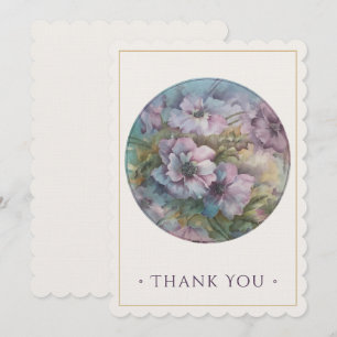 Anemone Floral Thank You Elegant Appreciation Card
