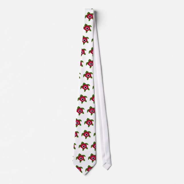 Anemone  Flower sea turtle tie (Front)