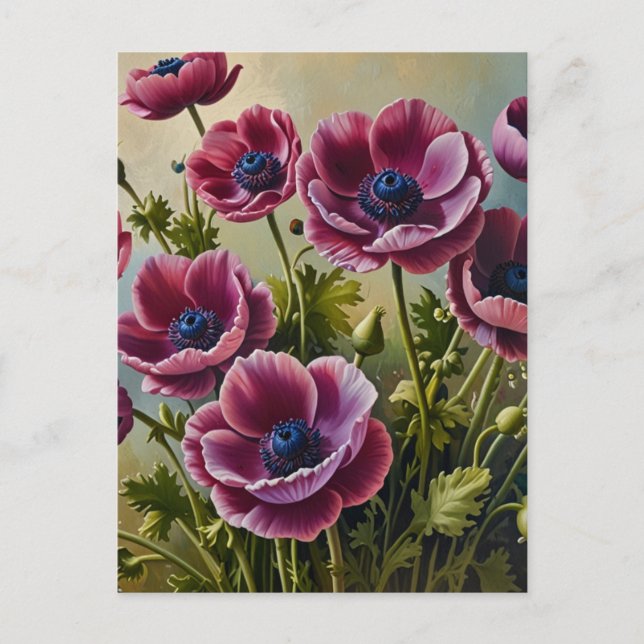 Anemone flowers postcard (Front)