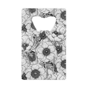 Anemone garden in black and white