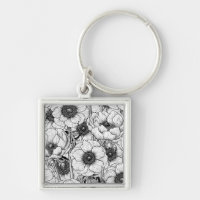 Anemone garden in black and white