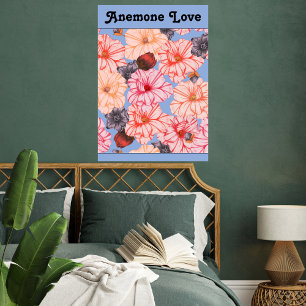 Anemone Love Botanical Canvas Print