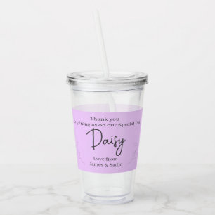 Anemone on Light Lilac Acrylic Tumbler