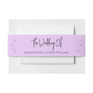 Anemone on Light Lilac Invitation Belly Band
