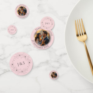 Anemone on Pale Rose Photo Wedding Confetti
