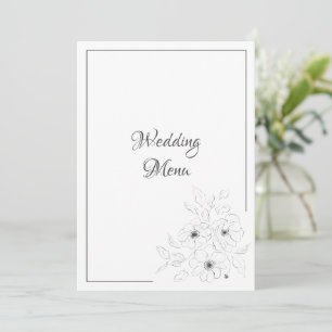 Anemone on White Menu