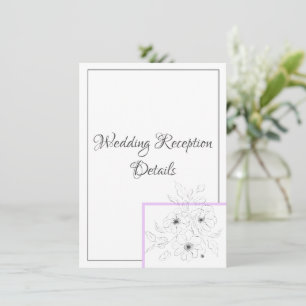 Anemone on white Reception Enclosure Card