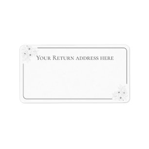 Anemone on White Return Address Label
