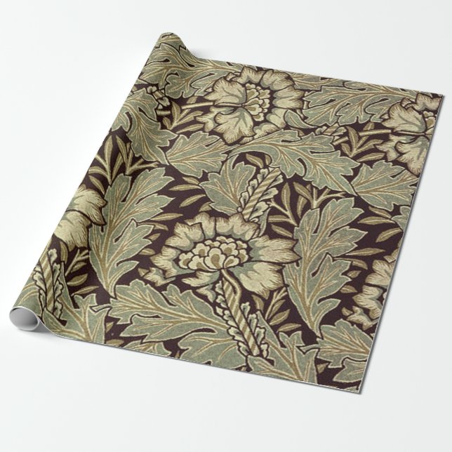 Anemone Pattern By William Morris Wrapping Paper (Unrolled)
