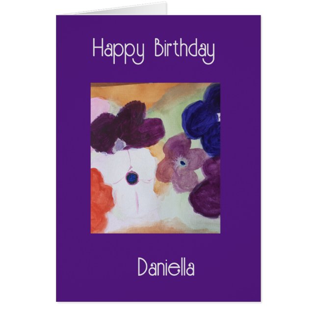 Anemone Spring Flowers Birthday Card (Front)