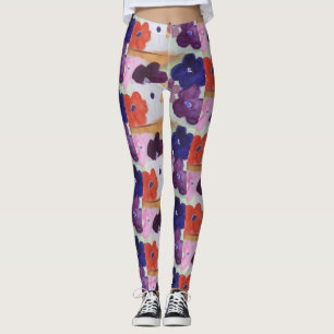 Anemone Spring Flowers Leggings