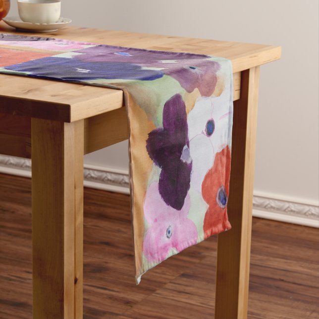Anemone Spring Flowers  Short Table Runner (In Situ)