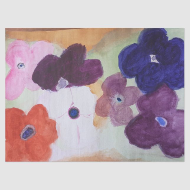 Anemone Spring Flowers Tissue Paper (Front)