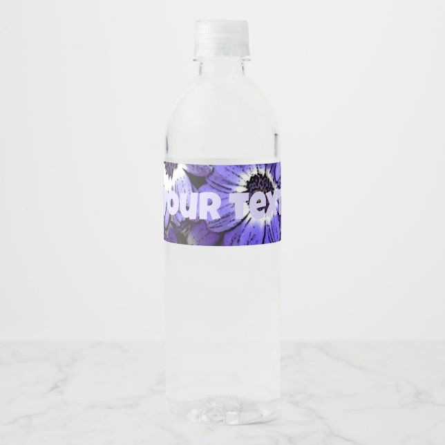 Anemone Water Bottle Label (Front)