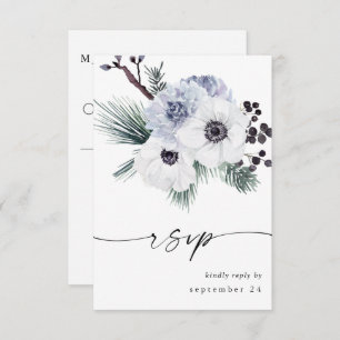 Anemone Winter White Floral no Meal RSVP