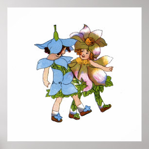 Anemones and Bluets Poster