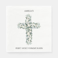 Anemones and Eucalyptus cross First Holy Communion