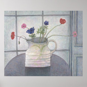 Anemones and Poppies 2008 jug flowers still Poster