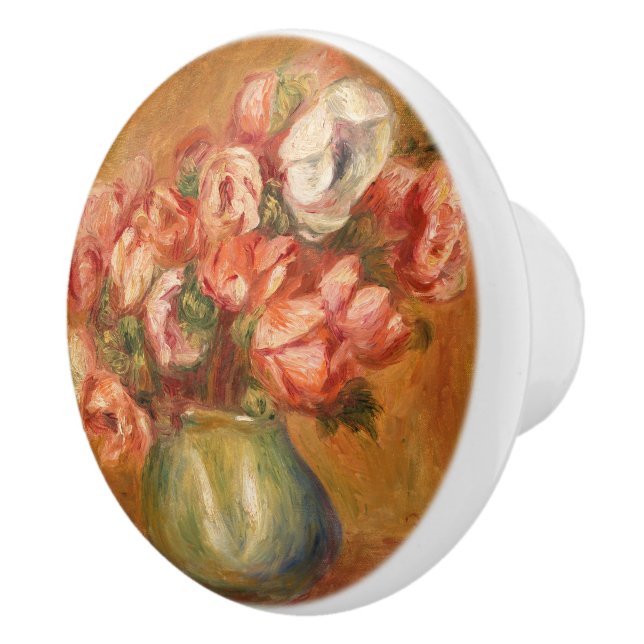 Anemones by Pierre-Auguste Renoir Ceramic Knob (Right)