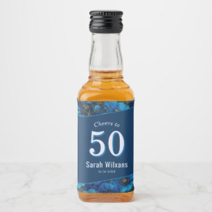 Anemones Floral 10Th Birthday Gifts For Baby Girls Liquor Bottle Label