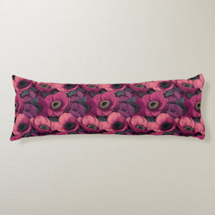 Anemones Floral Bedroom Decor Botanical Wedge Body Cushion