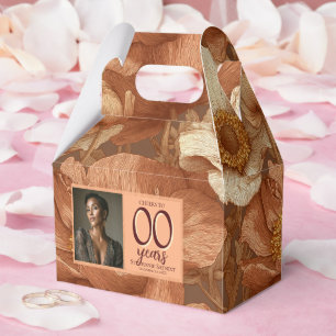 Anemones Flower 40Th Birthday Boho Favour Box