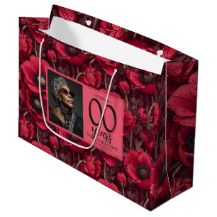 Anemones Flower 50Th Birthday Party Large Gift Bag