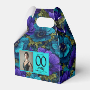 Anemones Garden Quinceañera Birthday Present Favour Box