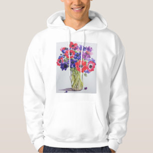 Anemones in a glass jug 2007 hoodie
