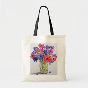 Anemones in a glass jug 2007 tote bag