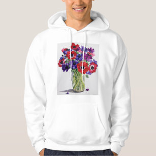 Anemones in a Glass Jug Hoodie