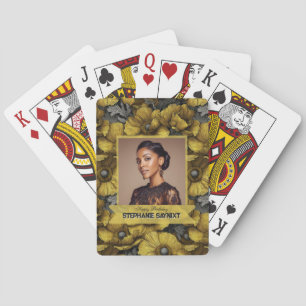 Anemones Inspired 40Th Birthday Personalised Playing Cards