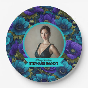 Anemones Petal Surprise Birthday Custom Paper Plate