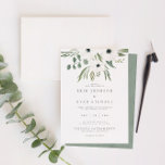 Anemones Sage & Dusty Green Eucalyptus Wedding Inv Invitation<br><div class="desc">Design features a bouquet of watercolor greenery, eucalyptus, sage and anemones hand-drawn specially for the «Evergreen Garden» Wedding Invitation Collection. To change your names, wedding location and date, and other details, click «Personalise». View the collection link on this page to see all of the matching items in this beautiful design...</div>