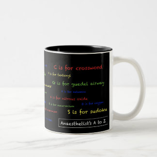 Anesthetist's A to Z Mug - black