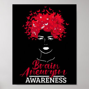Aneurysm Awareness Brain Surgery Supporter Graphic Poster